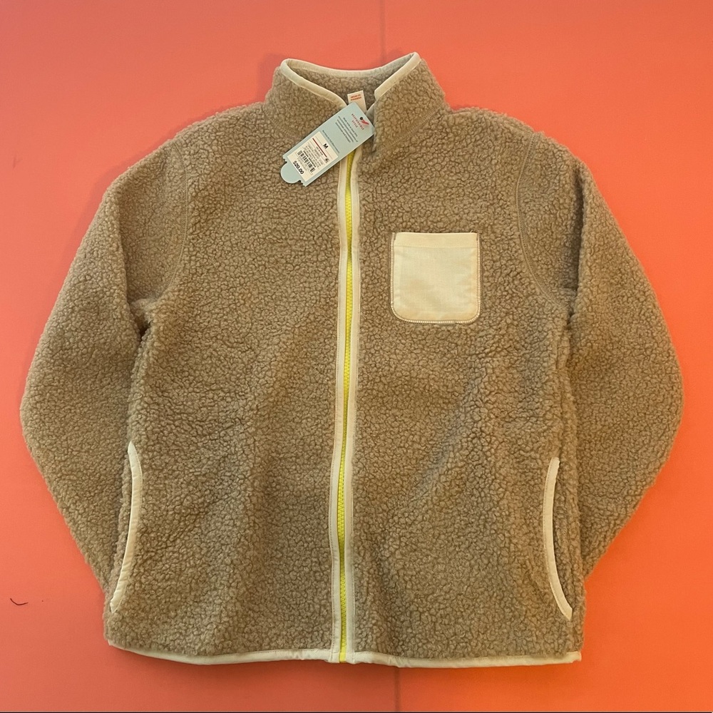 Cat & Jack girls medium zip up, pocketed Sherpa Jacket. NWT. Girls size medium. - Picture 3 of 7